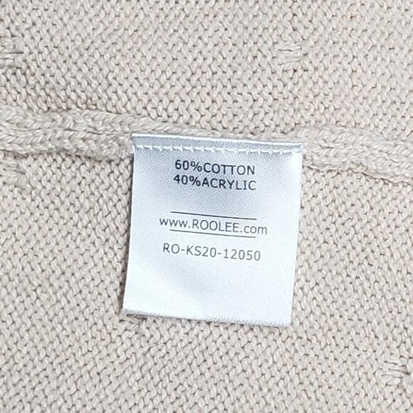 Salt Sweater Shift Dress Sz XL Khaki French Dot Knit Eyelet Collar Cottagecore - Picture 13 of 14